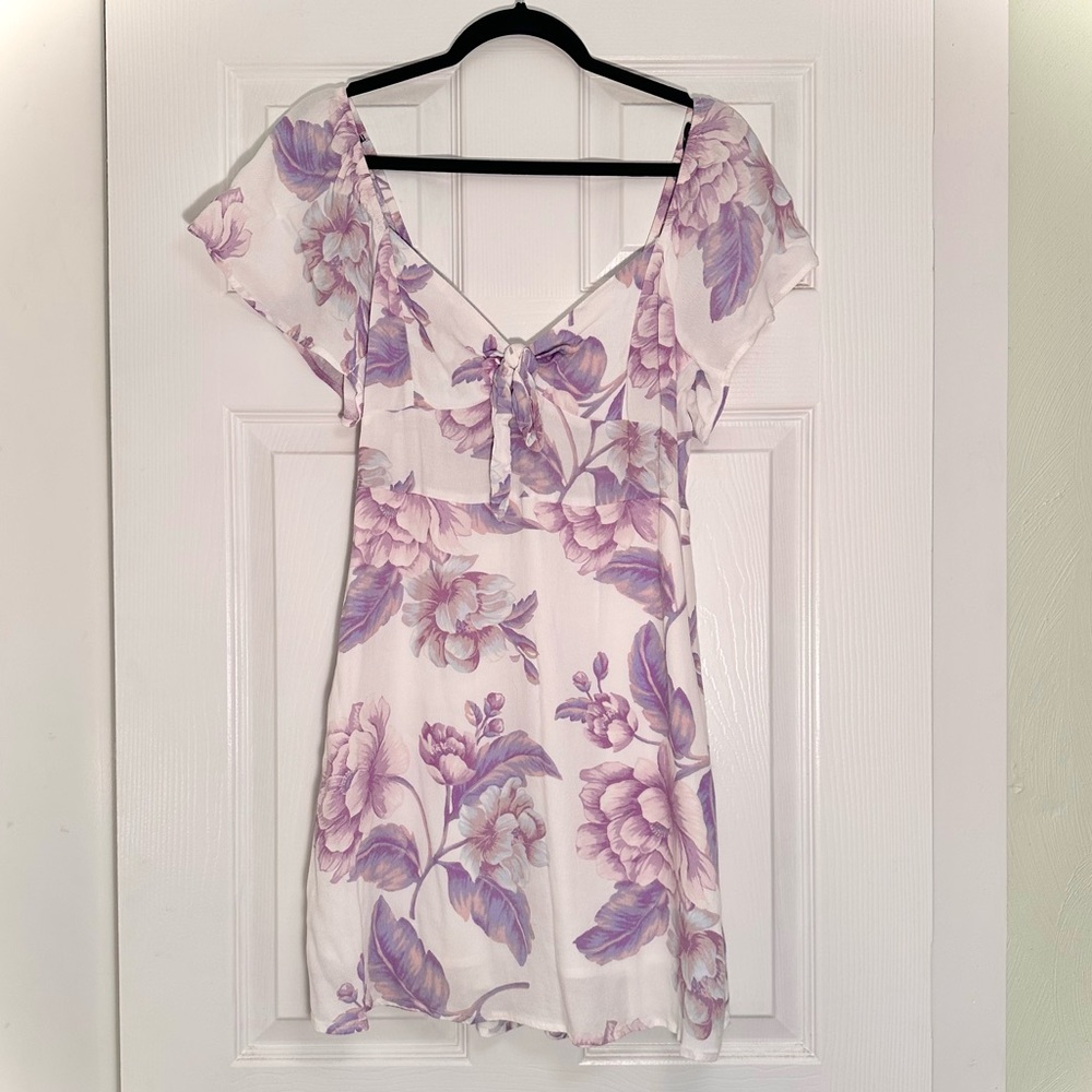 Short Sleeve Floral Mini Dress